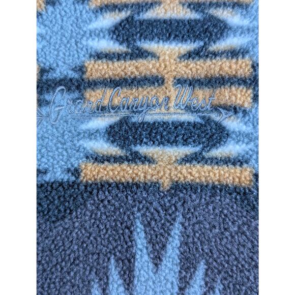 Artcic Image Grand Canyon West Aztec Print Fleece Jacket Medium 1/4 Zip Pullover - Picture 6 of 11